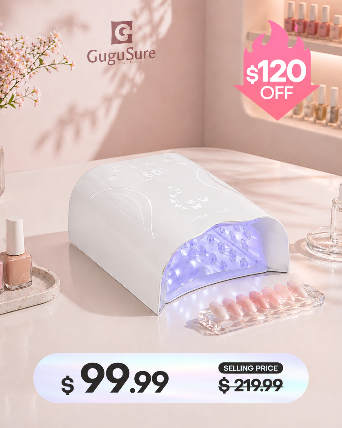 Professional 115W Cordless Nail Lamp