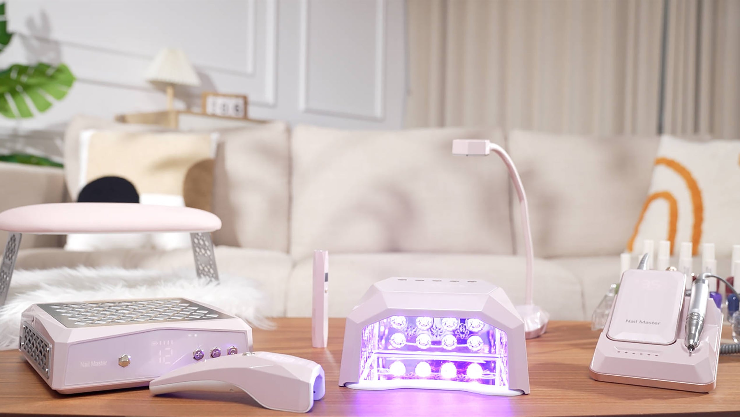 Nail Master professional nail drill kit and UV LED nail lamp set for salon quality manicure at home