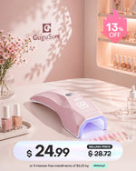 Perfect for quick fixes and single-finger curing, this pink mini UV LED nail lamp is an absolute must-have for your home salon setup. The highly compact open-ended gel curing light features an ergonomic design with a top control button and a clean blank digital screen, ideal for flash-curing soft gel extensions and intricate nail art. Grab this portable and convenient nail dryer for just $24.99 with a 13% OFF discount, and enjoy budget-friendly payments through Afterpay.