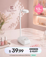 Experience hands-free convenience with this white gooseneck UV LED nail lamp built for fast and easy manicures. The flexible stand design allows you to adjust the light perfectly for flash curing gel extensions, while the stable base features a simple control button and a clean blank digital screen. Take advantage of our 13% OFF sale to get this essential nail dryer for just $39.99, and enjoy easy checkout using Afterpay installments.